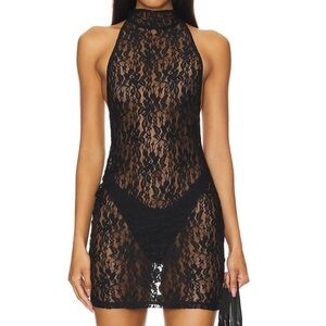 I.AM.GIA Black Lace Mini Dress